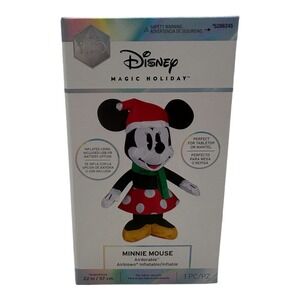 Disney Minnie Mouse Airdorable Airblown Inflatable Indoor‎ 22 In Christmas Gemmy